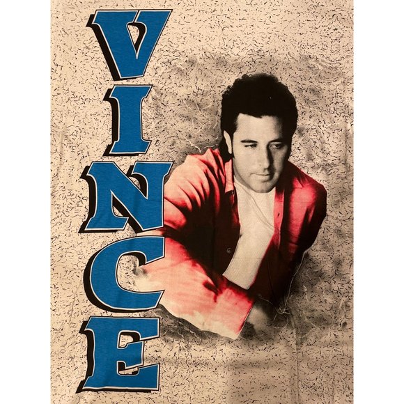 Vintage Rare Vince Gill Country Shirt Gown 90s Tour Music - Picture 3 of 4